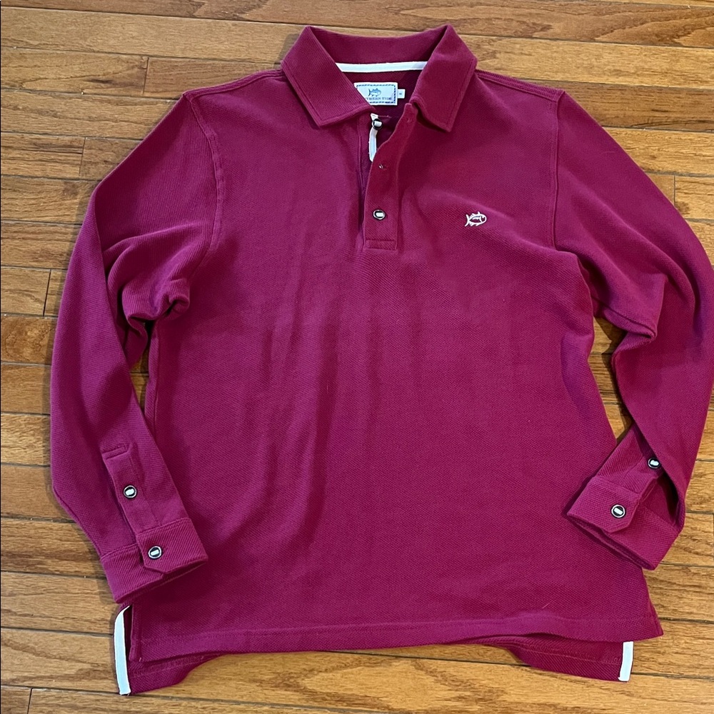 Southern Tide Burgundy Polo Shirt